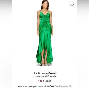Lovers + Friends Vibrant Green Dress
